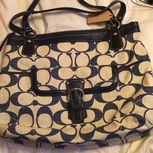 Coach signature Denim Tote